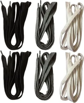 3 Pair 14 mm X 55 Inch Hoodie Drawstrings Cords Replacement Cotton Natural Flat Cord String Sweatpants, Jackets, Shorts, Pants, Shoes, Sneakers
