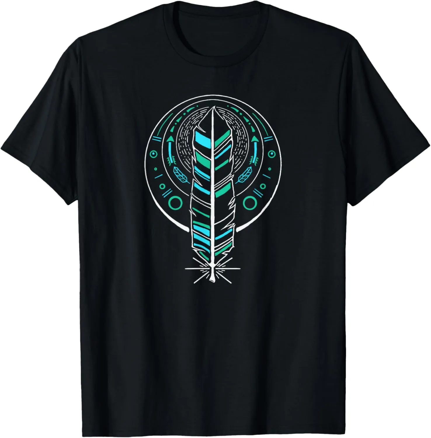 Artistic Zen Feather Minimalist Graphic T-Shirt