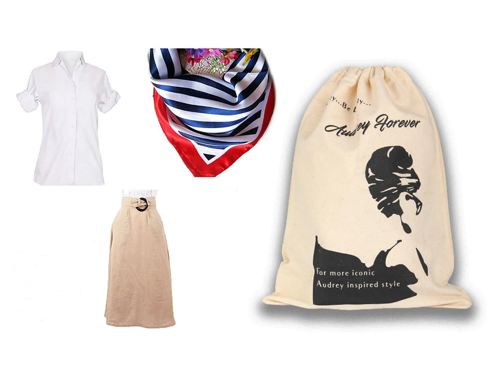 Audrey in a Bag Premium Princess Ann Costume Set inspired by Audrey Hepburn in Roman Holiday