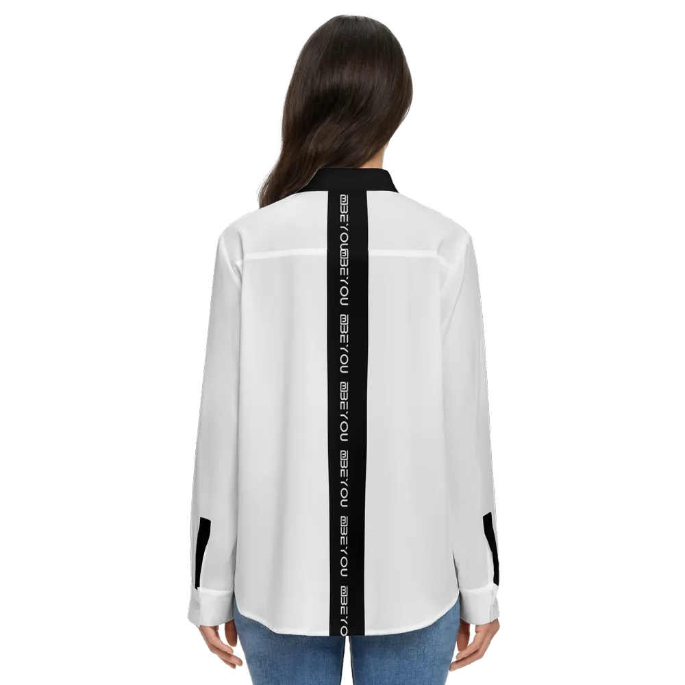Be-Poppin Women's Recycled Black Button Up Blouse