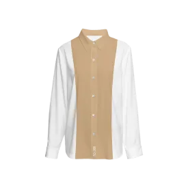 Be-Poppin Women's Recycled Carmel Button Up Blouse