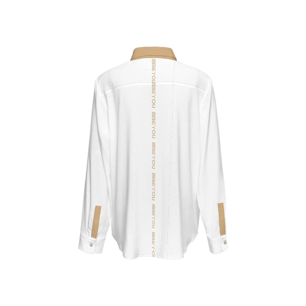 Be-Poppin Women's Recycled Carmel Button Up Blouse