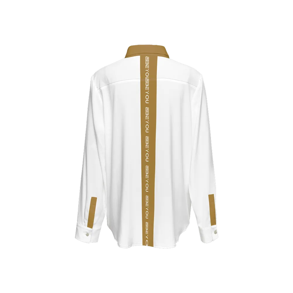 Be-Poppin Women's Recycled Gold Button Up Blouse