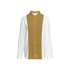 Be-Poppin Women's Recycled Gold Button Up Blouse