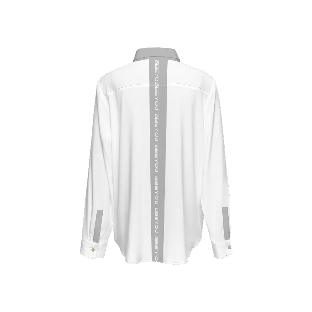 Be-Poppin Women's Recycled Grey Button Up Blouse