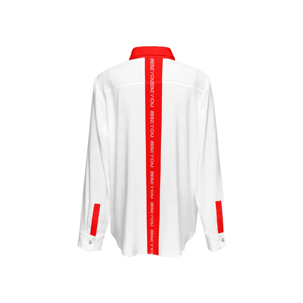 Be-Poppin Women's Recycled Red Button Up Blouse