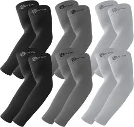BHYTAKI UV Sun Protection Arm Sleeves, UPF 50 Sports Cooling Arm Compression Sleeves for Men Women Teenager