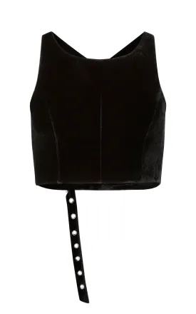 BON JACQUES VELVET TOP {BLACK}