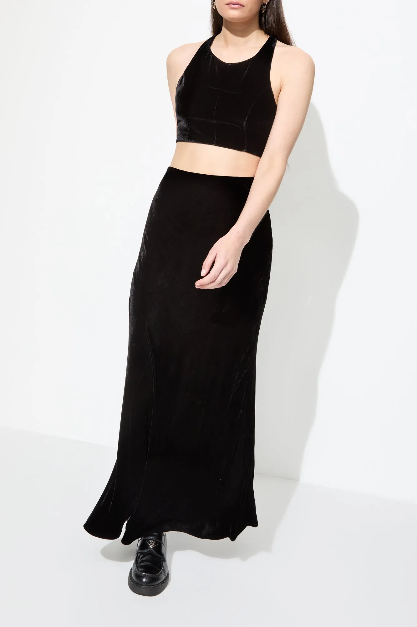 BON JACQUES VELVET TOP {BLACK}