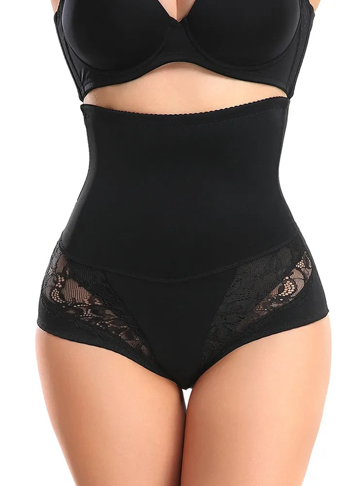Breathable Lace High Waist Control Padded Hip Lifter Shorts