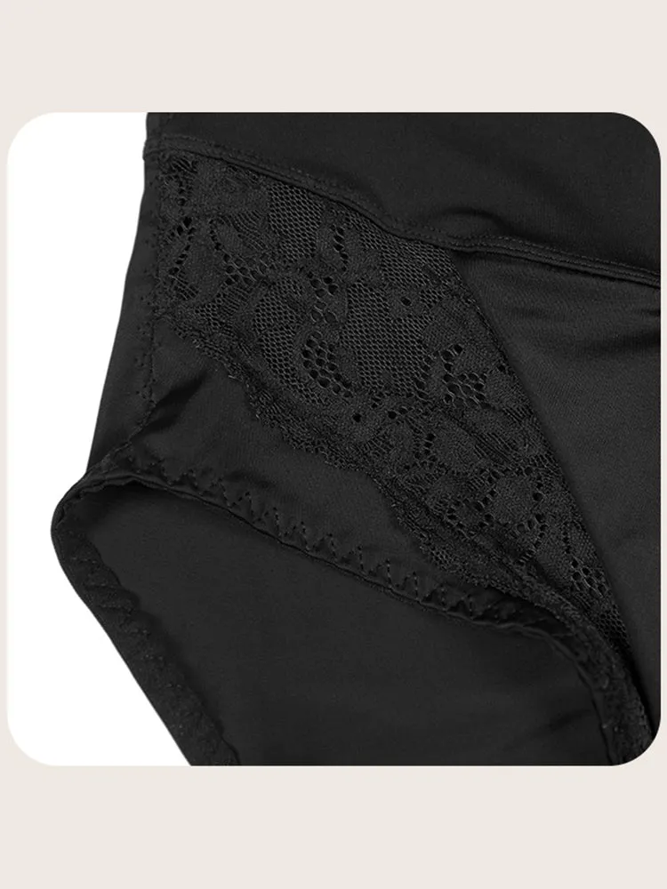Breathable Lace High Waist Control Padded Hip Lifter Shorts