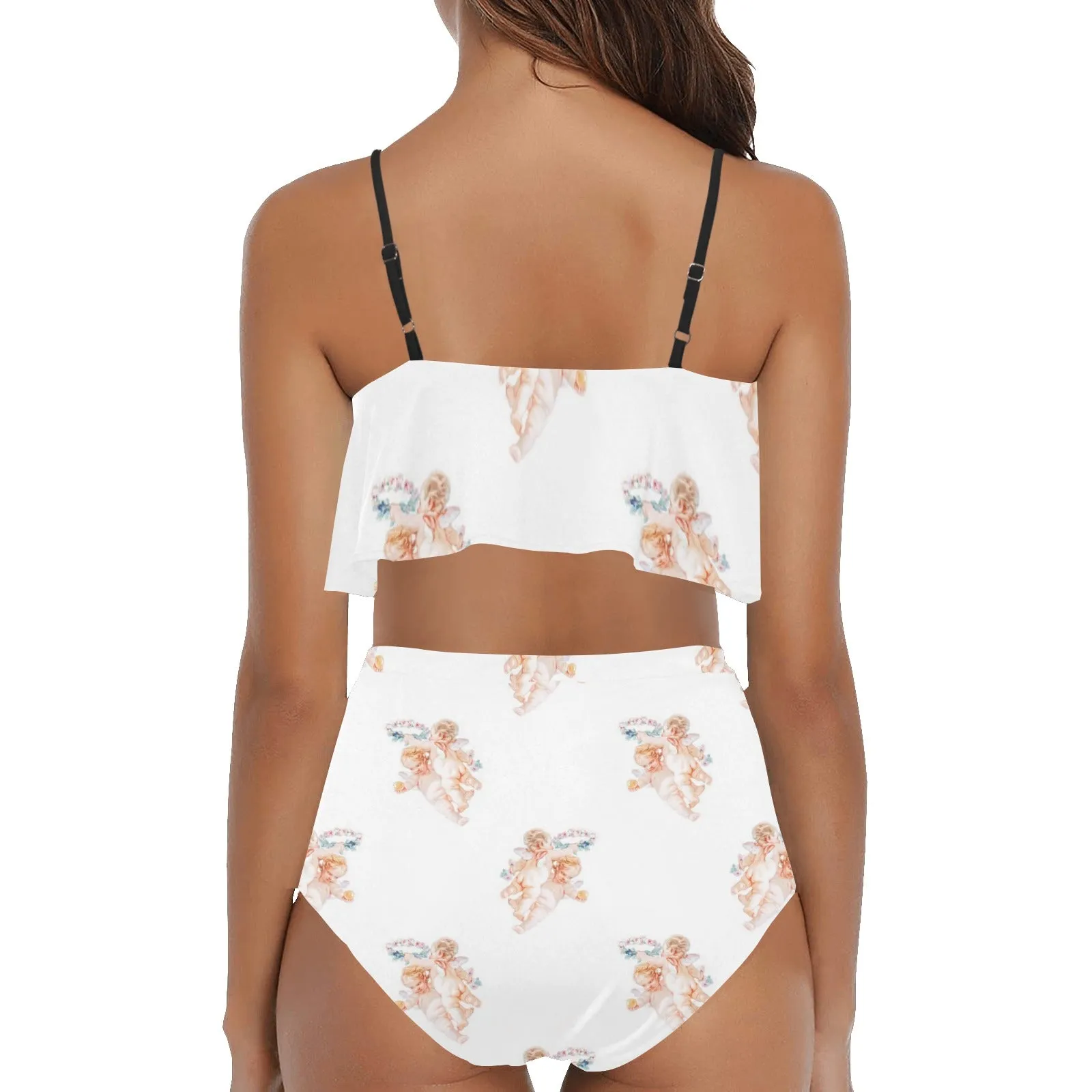 cheribum aloft smaller High Waisted Ruffle Bikini Set (Model S13)