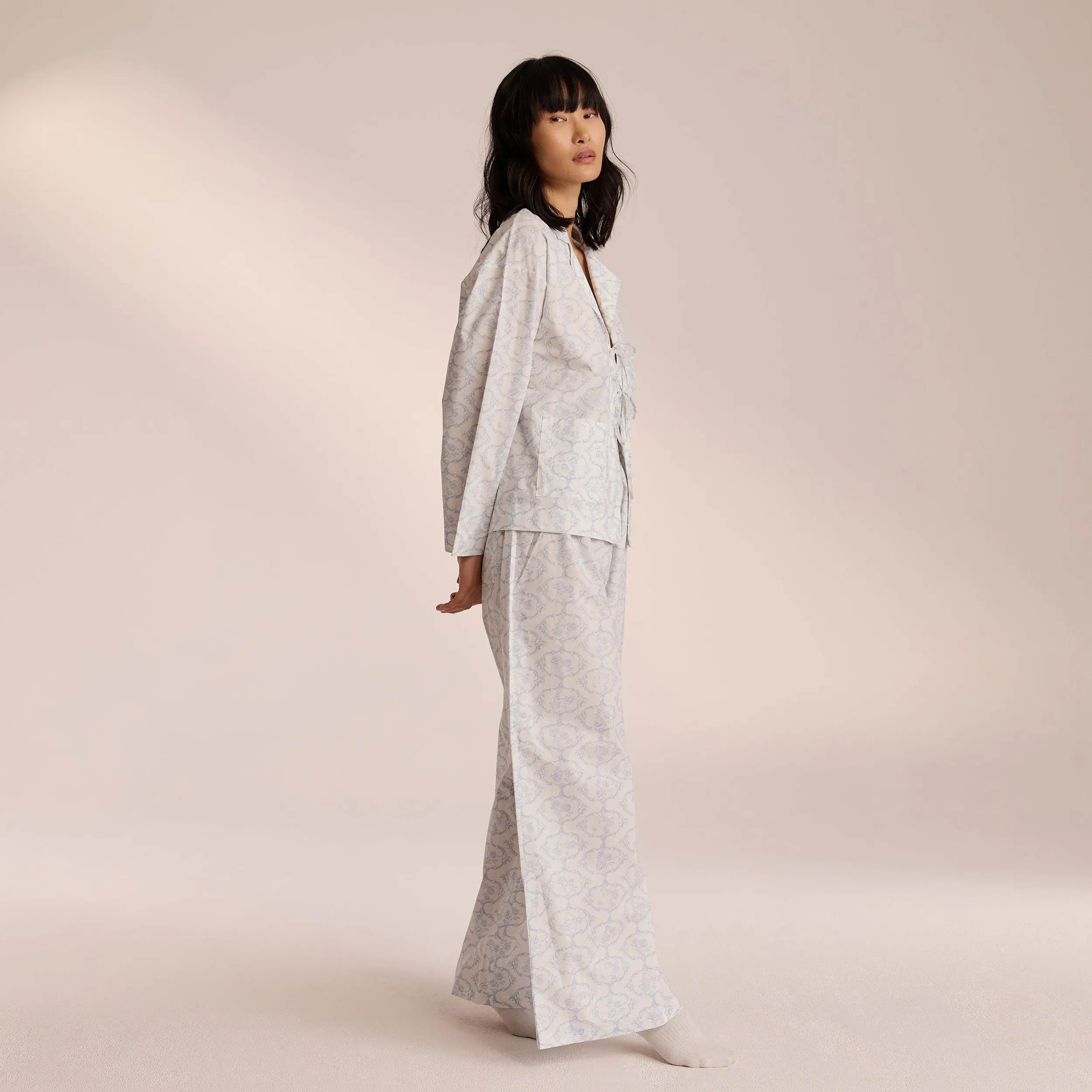 Cotton Pajama Pants - Blue