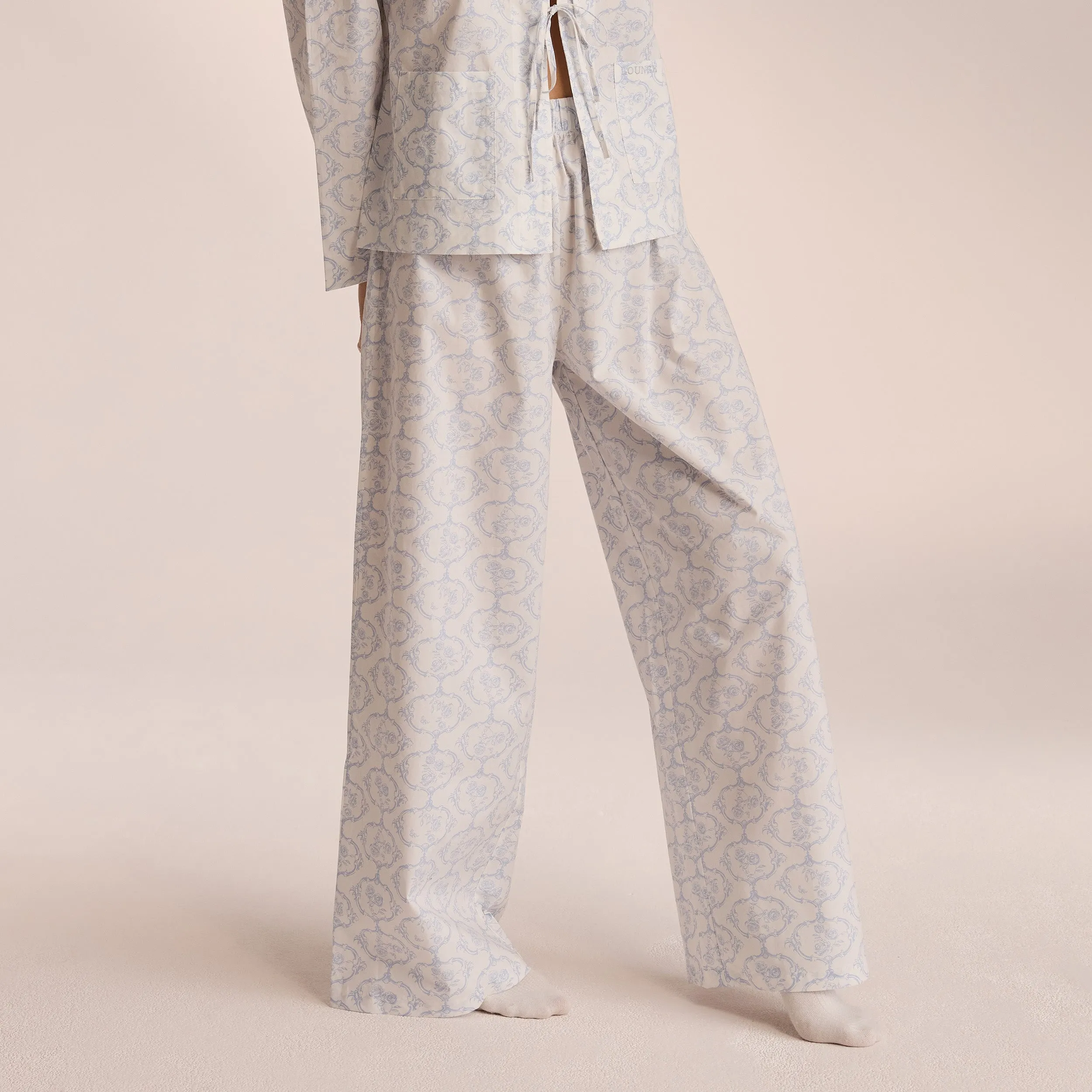 Cotton Pajama Pants - Blue