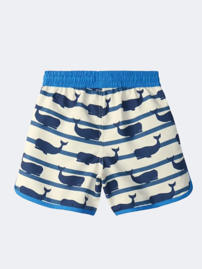 Hatley Nautical Whale Boys Beach Swim Short Blue/Navy/White