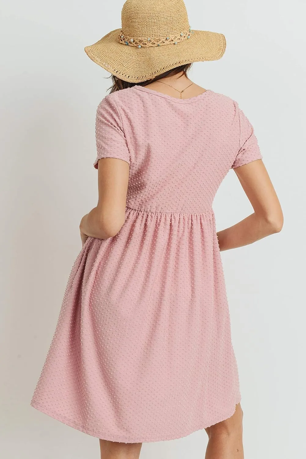 HELLO MIZ Women's Maternity Empire Waist Casual Dress