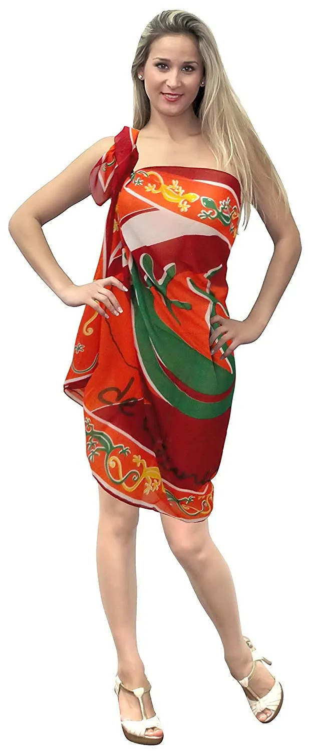 LA LEELA Women Beachwear Bikini Wrap Cover up Swimsuit Dress Sarong 30 ONE Size