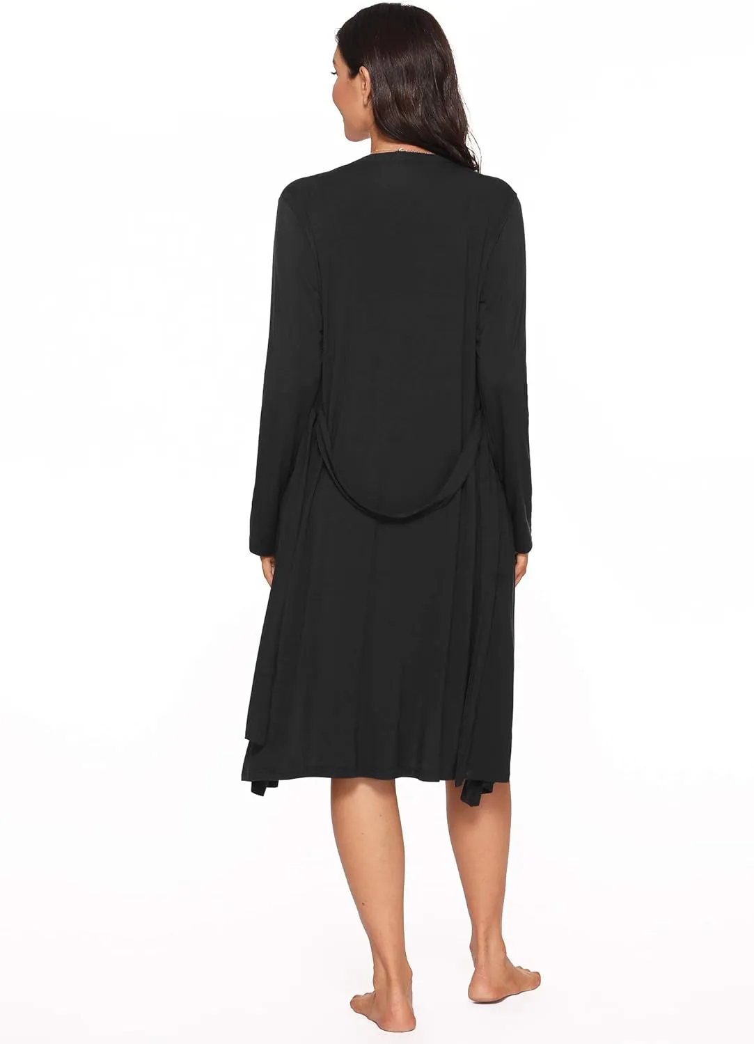 Latuza Women's Viscose Nursing Nightgown and Robe Set