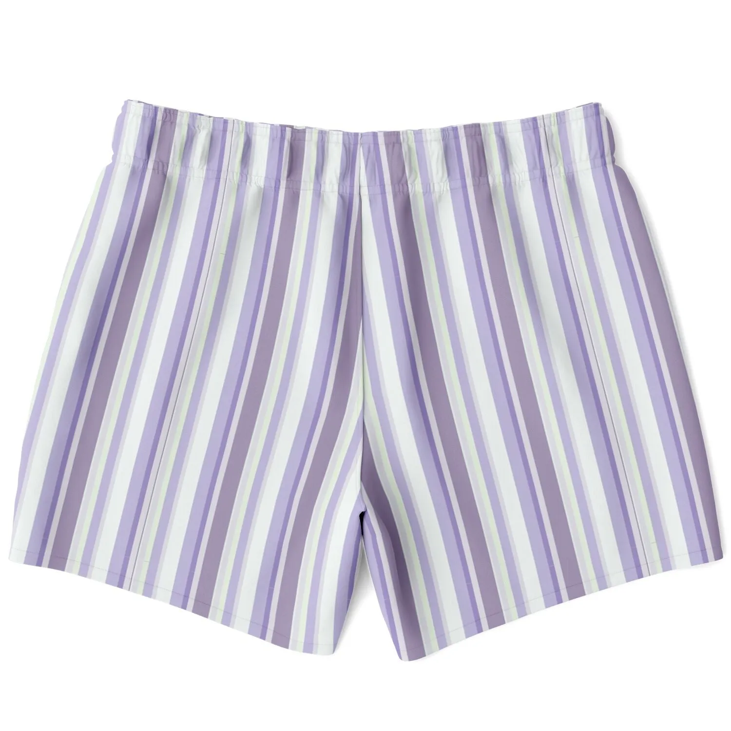 Lavender Stripes 5.5" Men Swim Shorts