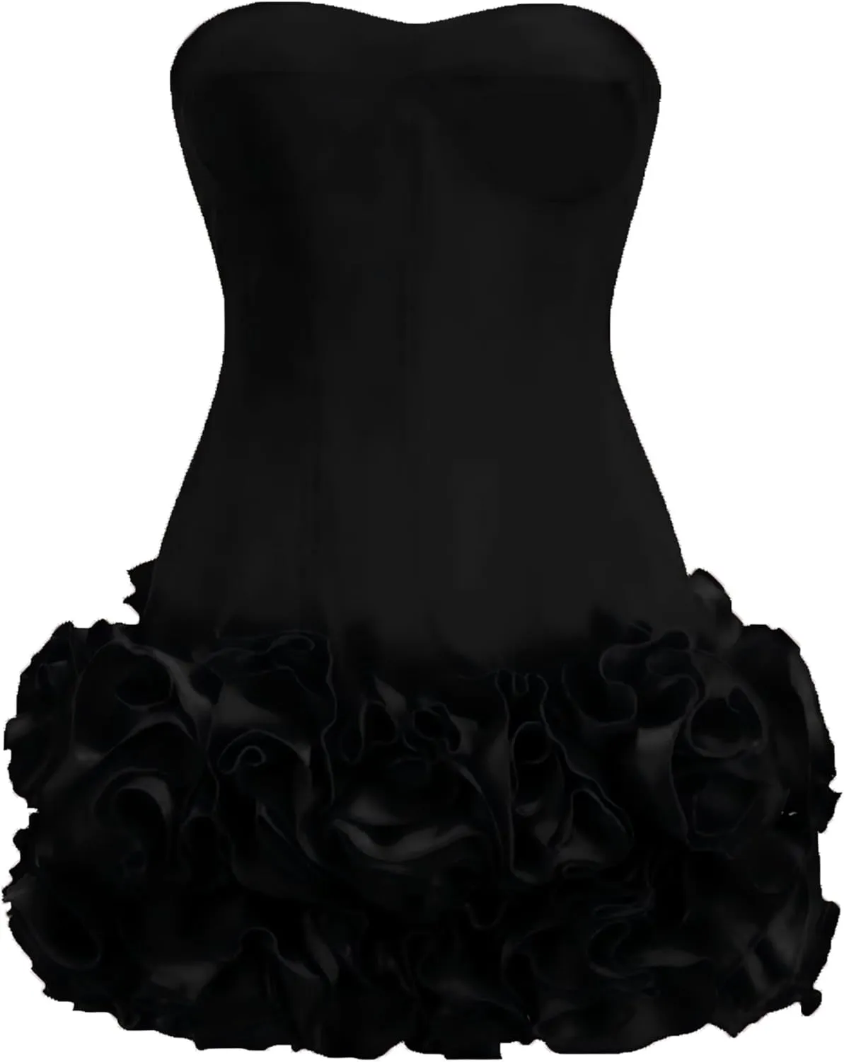Layered Ruffle Edge Cocktail Party Dresses Sexy Strapless Homecoming Dresses Off Shoulder Satin Bodycon Mini Dresses
