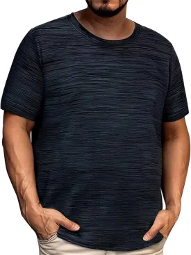 Men's Big and Tall Shirts Cotton Casual Crew Neck Short Sleeve Tees 2025 Stylish Heavyweight Basic Oversize T Shirts