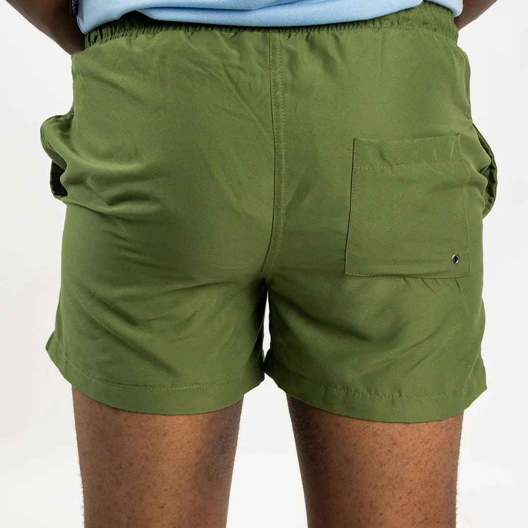 MENS MODA OLIVE SWIM SHORTS (MESH LINED)