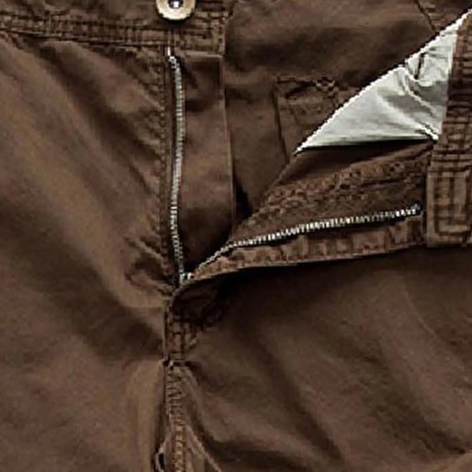 Mens Washed Cargo Shorts Zipper Button Slim Fit Hiking Shorts Summer Lightweight Beach Pants with Multi-Pockets