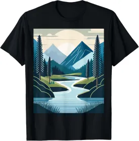 Minimalist mountain landscape T-Shirt