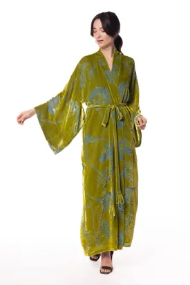 Moss Fabergé Velvet Long Robe