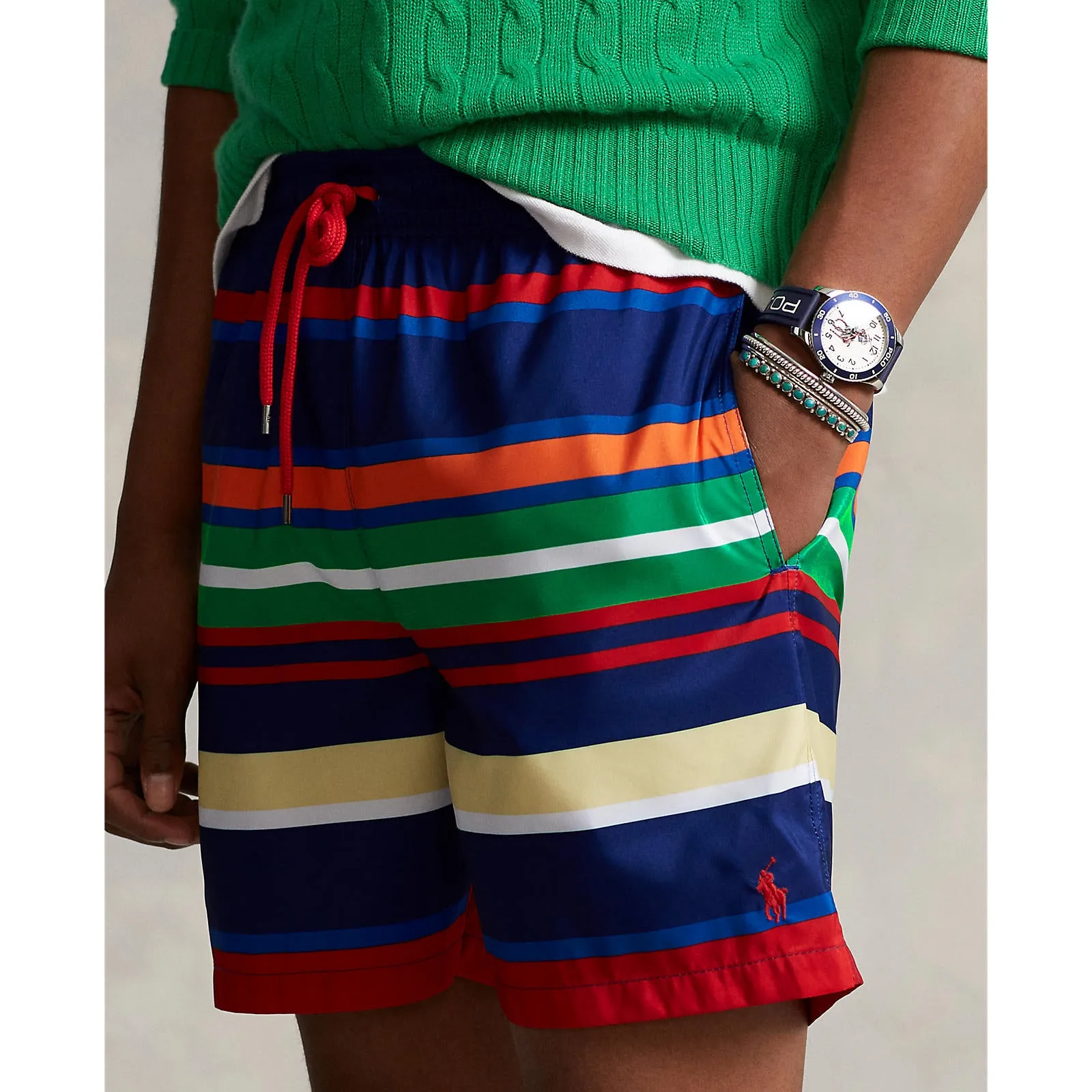 Polo Ralph Lauren - Traveller Classic Swim Trunk - Navy Summit Stripe