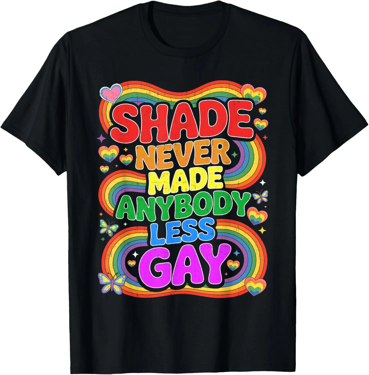 Rainbow Pride LGBT Ally Gay Pride Support Adult Kids T-Shirt