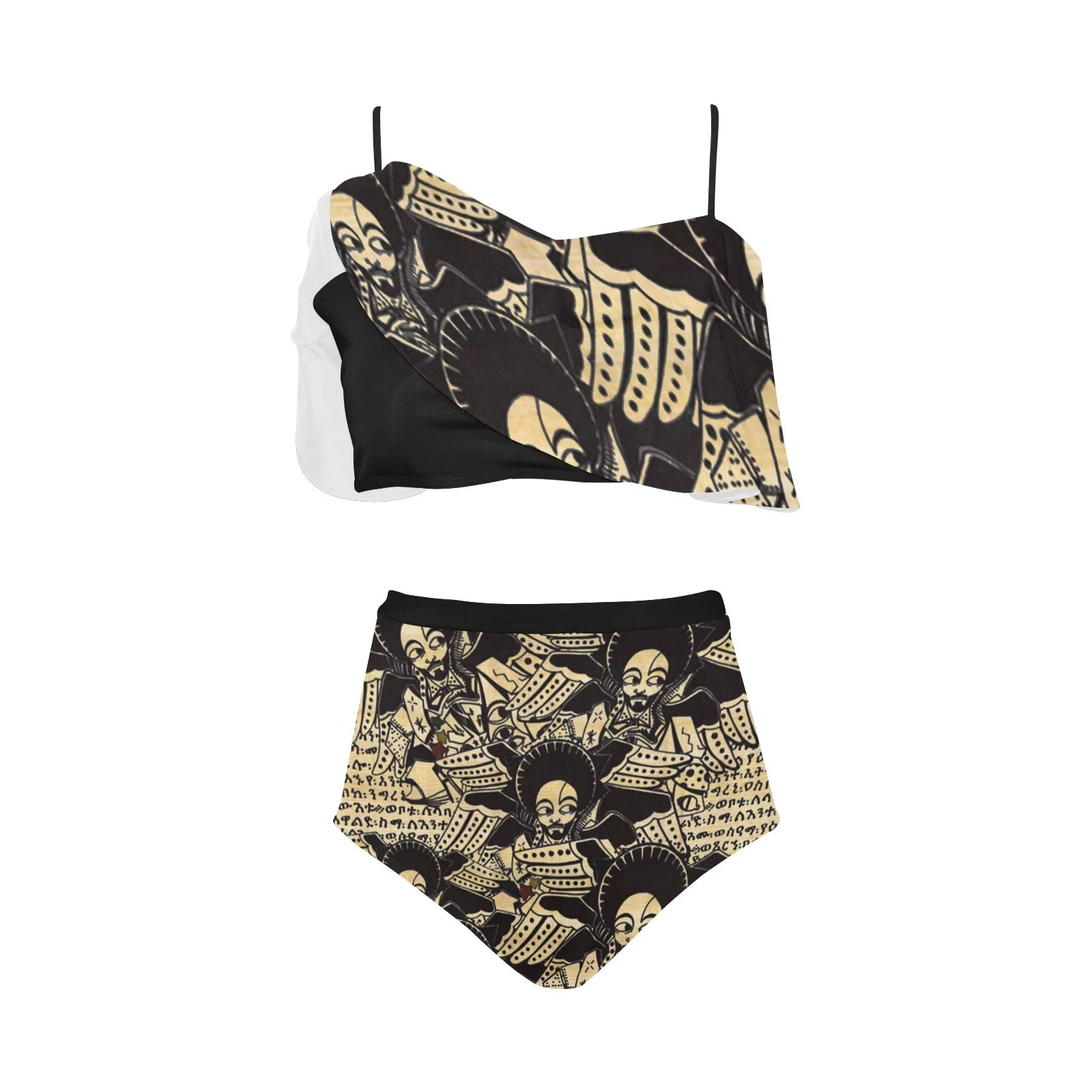 SATTA MASSAGANA High Waisted Ruffle Bikini Set