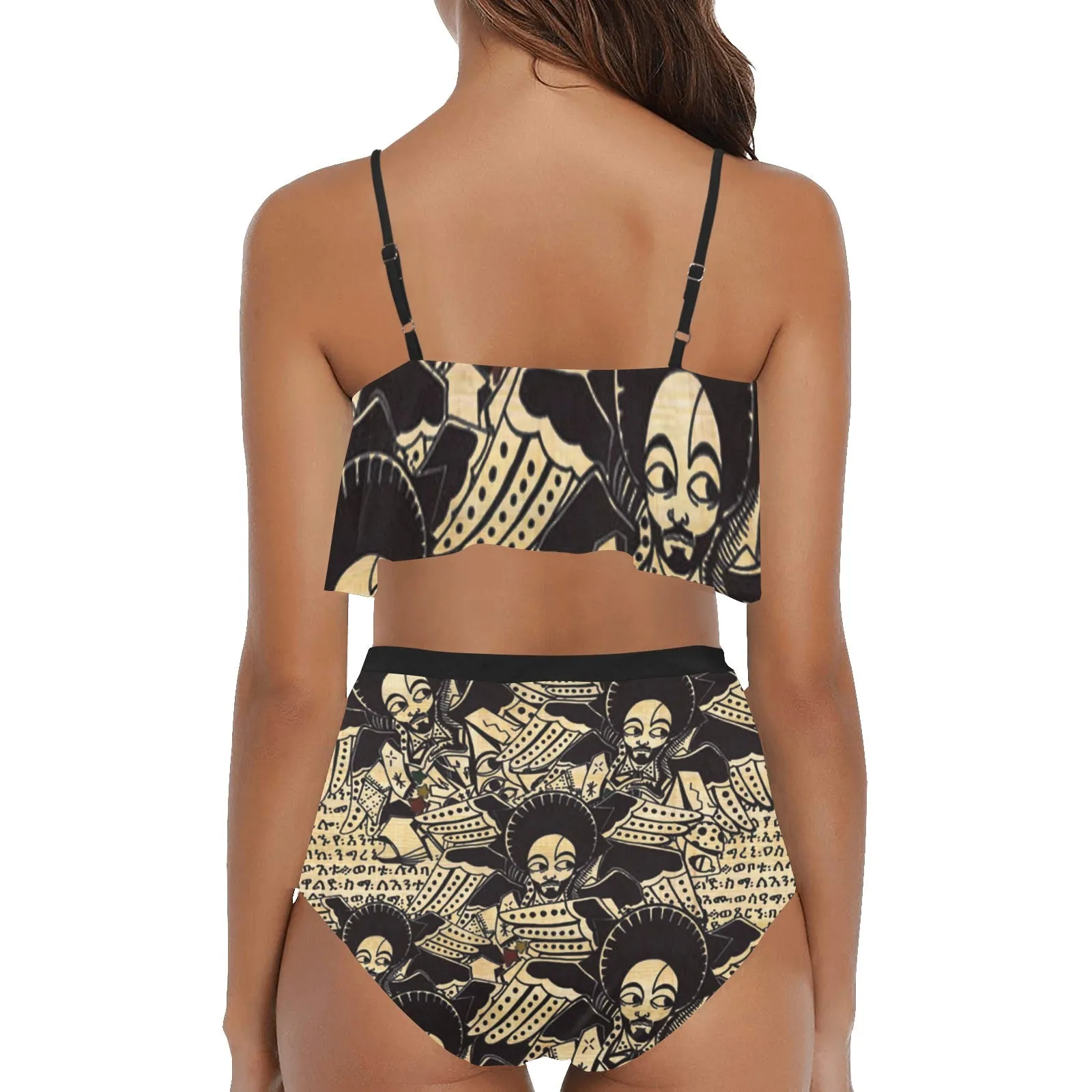 SATTA MASSAGANA High Waisted Ruffle Bikini Set