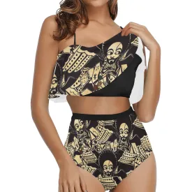 SATTA MASSAGANA High Waisted Ruffle Bikini Set