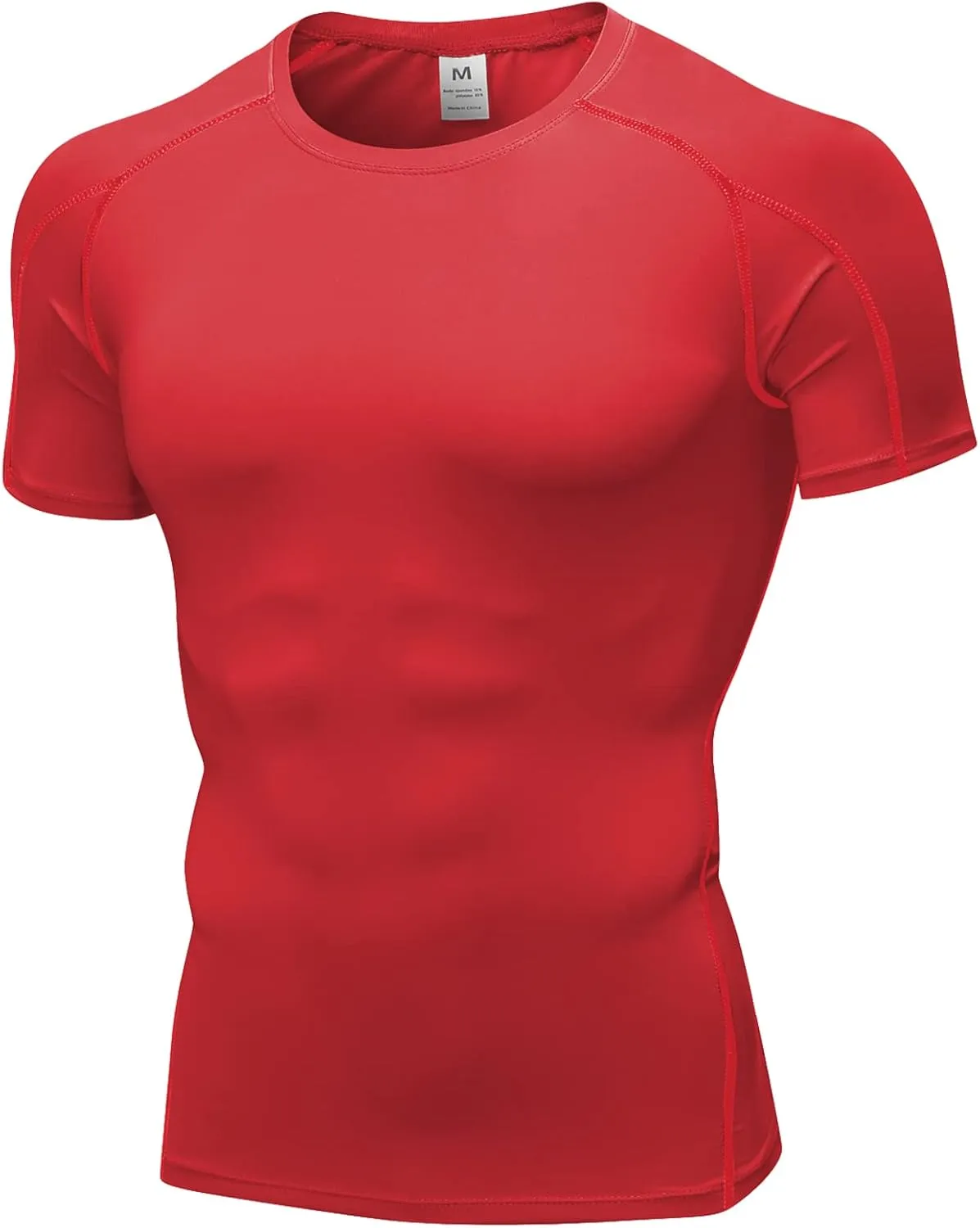SPVISE Men's Compression Shirts Short Sleeve Workout Gym T-Shirt Running Tops Cool Dry Sports Base Layer Athletic Undershirts