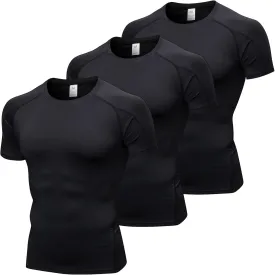 SPVISE Men's Compression Shirts Short Sleeve Workout Gym T-Shirt Running Tops Cool Dry Sports Base Layer Athletic Undershirts
