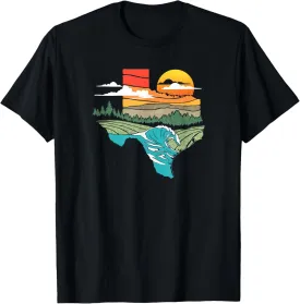 Texas Great Outdoors Nature Art Graphic T-Shirt