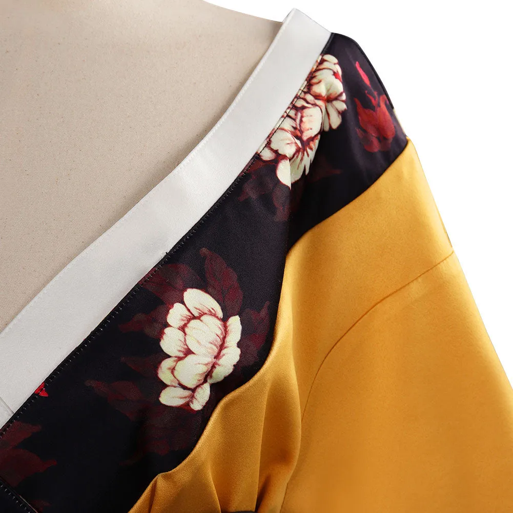 The Witcher 3: Wild Hunt  Ciri Kimono Outfits Cosplay Costume Halloween Carnival Suit