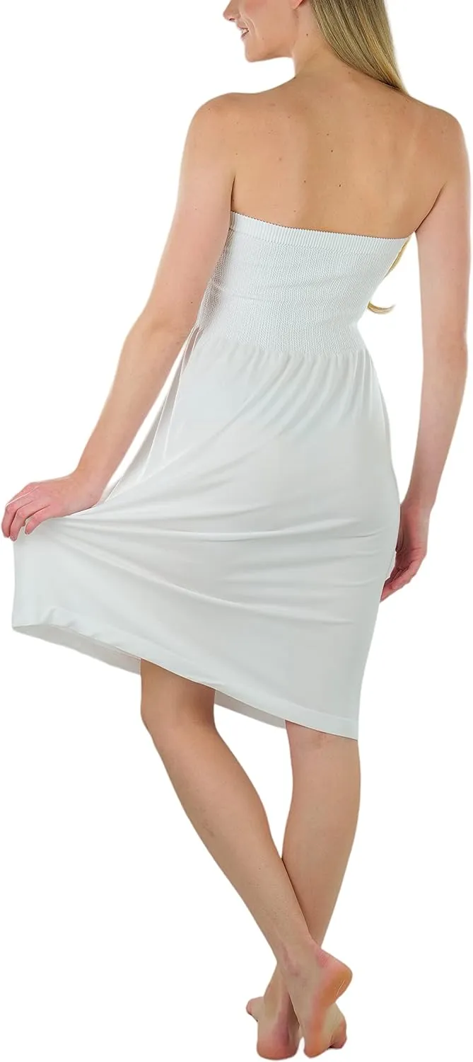 ToBeInStyle Womens Strapless Cover Up Tube Dress Beach Summer Bandeau Flowy