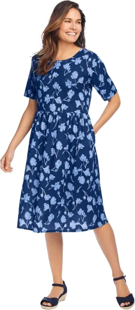 Woman Within Plus Size Empire Waist Tee Dress