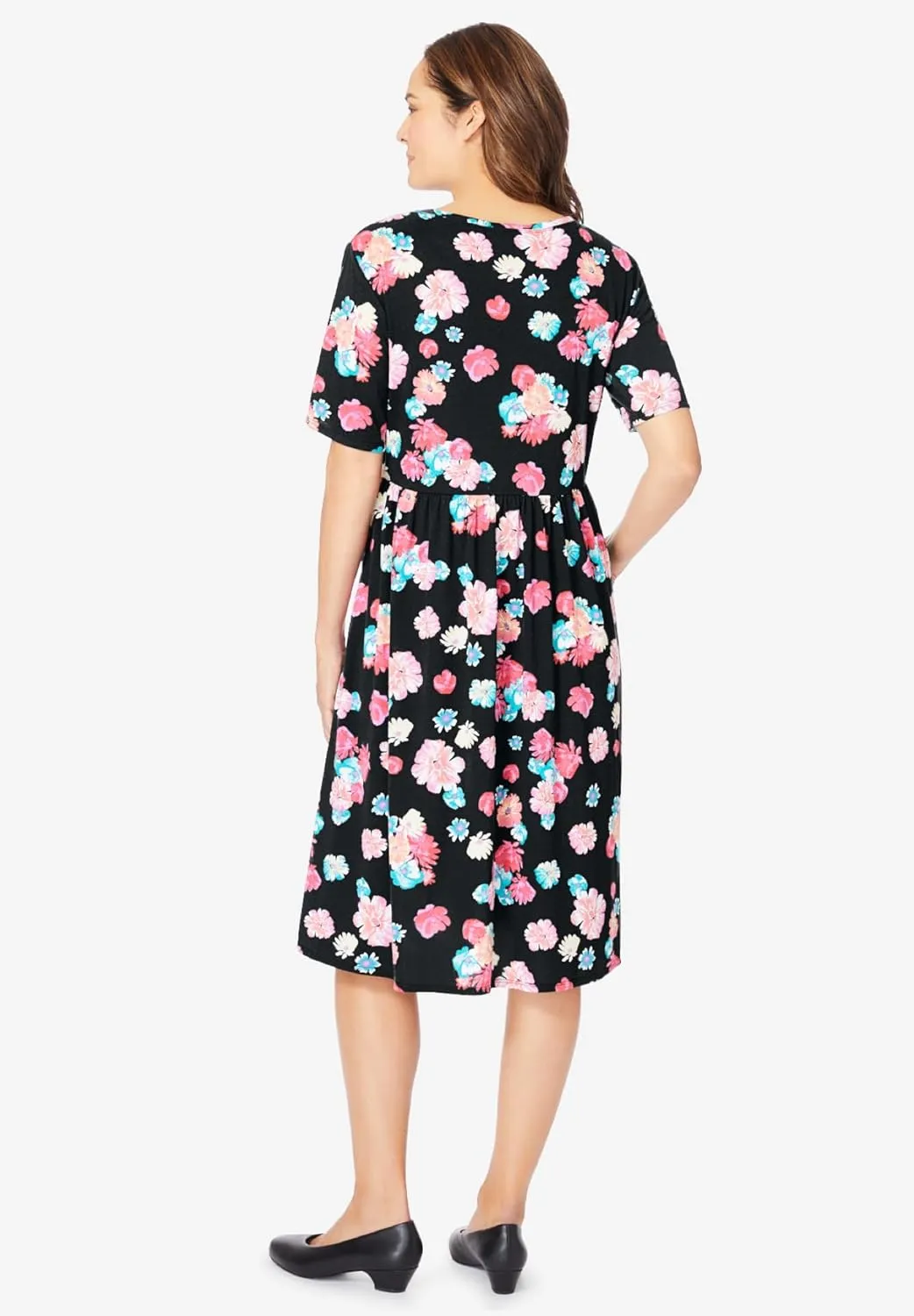 Woman Within Plus Size Empire Waist Tee Dress
