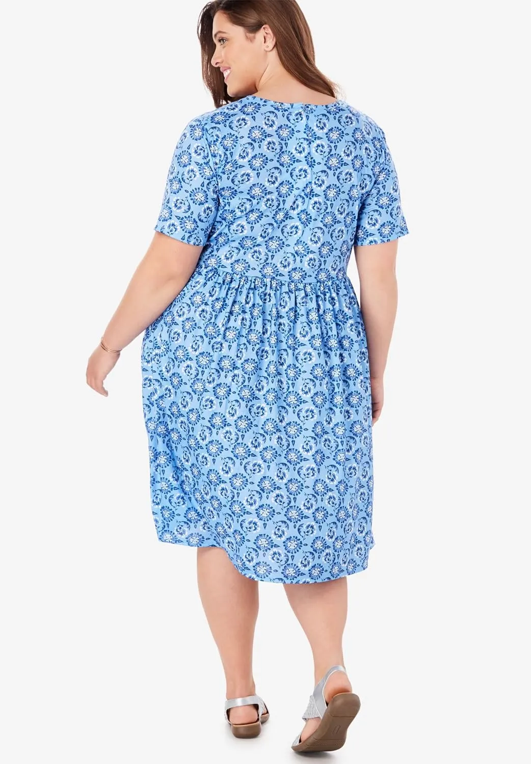 Woman Within Plus Size Empire Waist Tee Dress