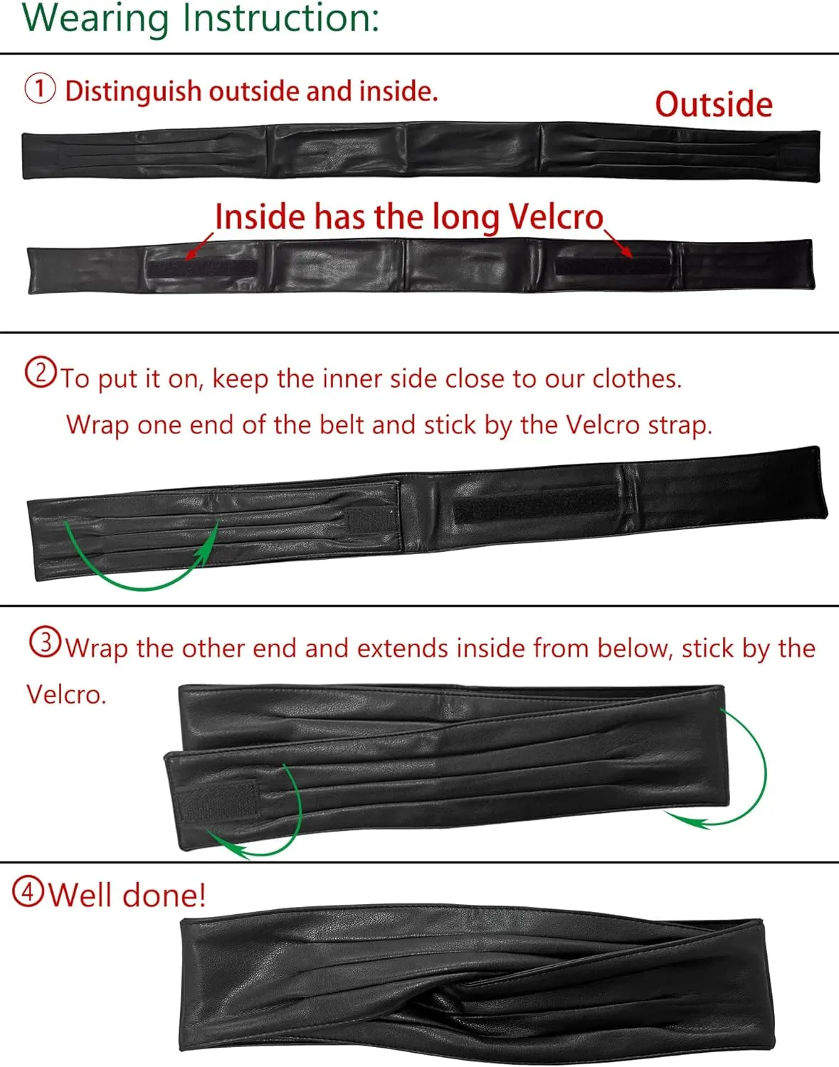 Women Retro Wide Corset Belt Obi Belt Waist Cinch Belts Fit Waist 26"-31"