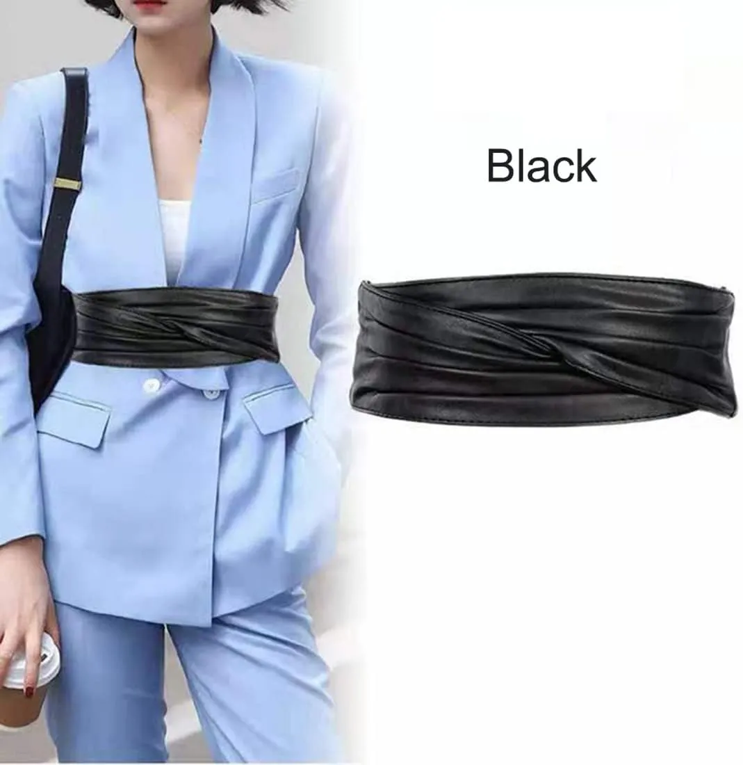 Women Retro Wide Corset Belt Obi Belt Waist Cinch Belts Fit Waist 26"-31"