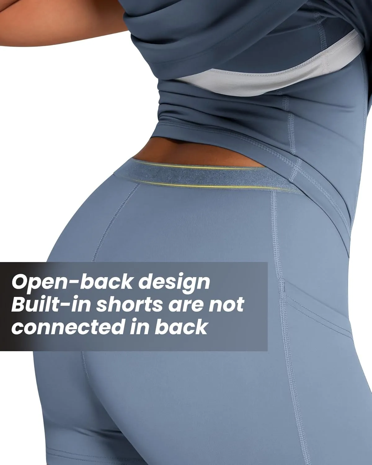 Womens Tennis Dress with Built in Easy Peezy Shorts Open-Back